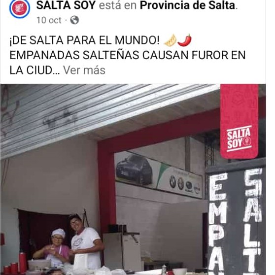 Reconocen en Salta el local de empanadas de David y Bárbara en 7 y 97