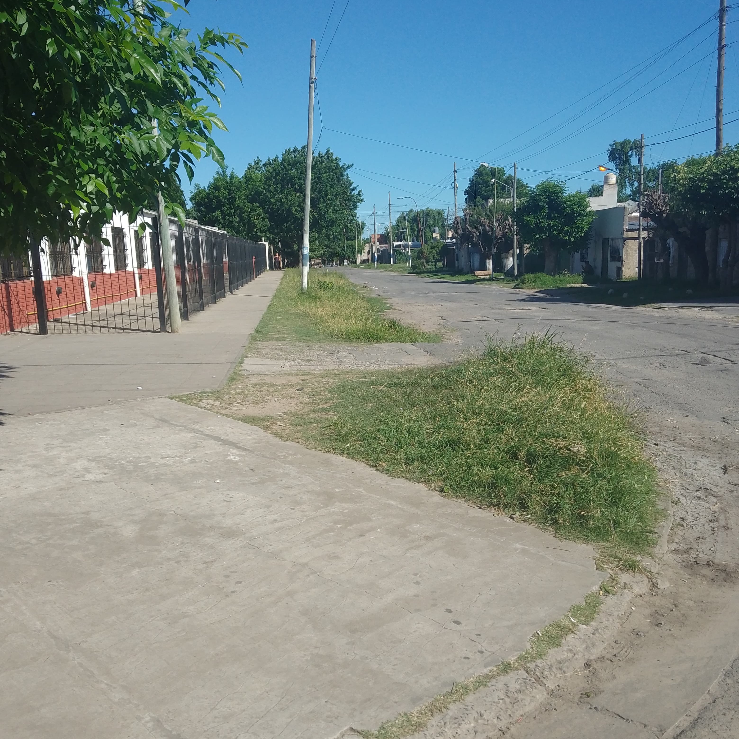 Reclamo por el corte de pasto en inmediaciones de un colegio muy concurrido