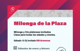 Con la "Milonga de la Plaza", vuelve a brillar el tango en el Centro Cultural Islas Malvinas