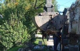 Limpieza y zanjeo en la zona de Villa Alba y Villa Aburridita