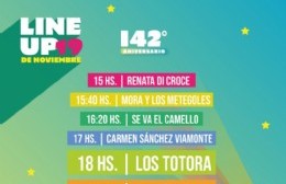 Programación completa y horarios de los recitales en Plaza Moreno para el 19 de Noviembre