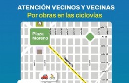 Reducen por obras el paso en diagonal 74: Mantienen ciclovías y reemplazan hormigón por plástico