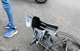 Se accidentó una vecina que volvía en bicicleta a su casa