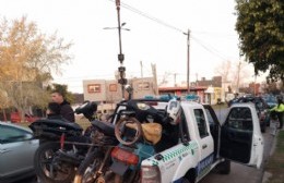 14 motos secuestradas en Barrio Jardín