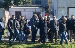 Alak estuvo el viernes en Altos de San Lorenzo siguiendo una obra de limpieza para evitar inundaciones